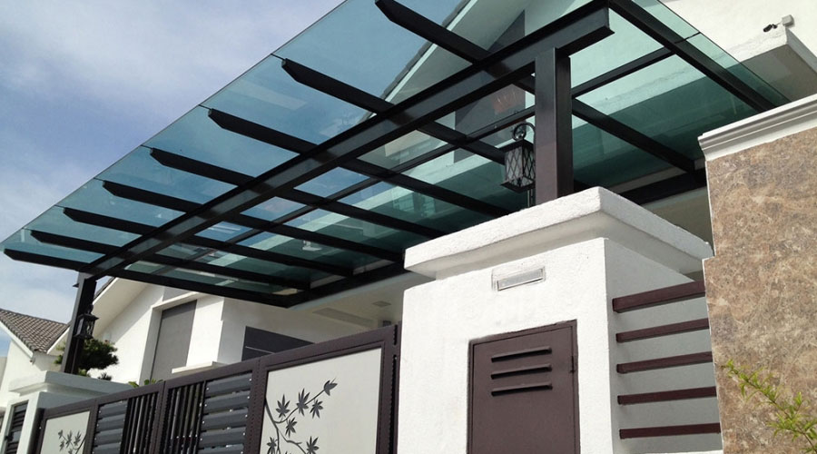 遮雨頂蓬-PC實(shí)心板工程案例